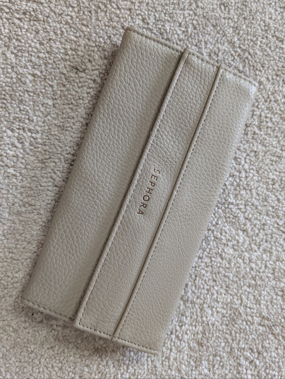 Sephora Taupe Leather Card & Key Organizer